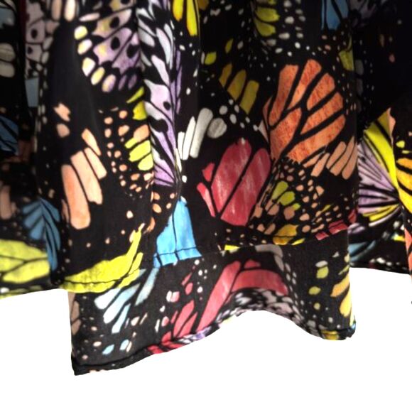 Art Class Child 4/5 Elastic Waist Pleated Boho Tiered Ruffle Butterfly Skirt #F - Picture 6 of 7